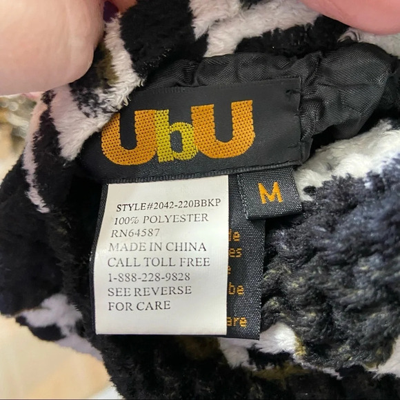 UbU women’s‎ hand crafted black  and white zip up jacket in size medium - Picture 8 of 10